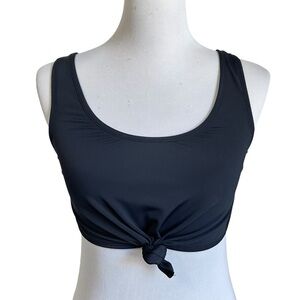 Beth Richards Womens Knot Bikini Swim Top Size Small Black Knotted